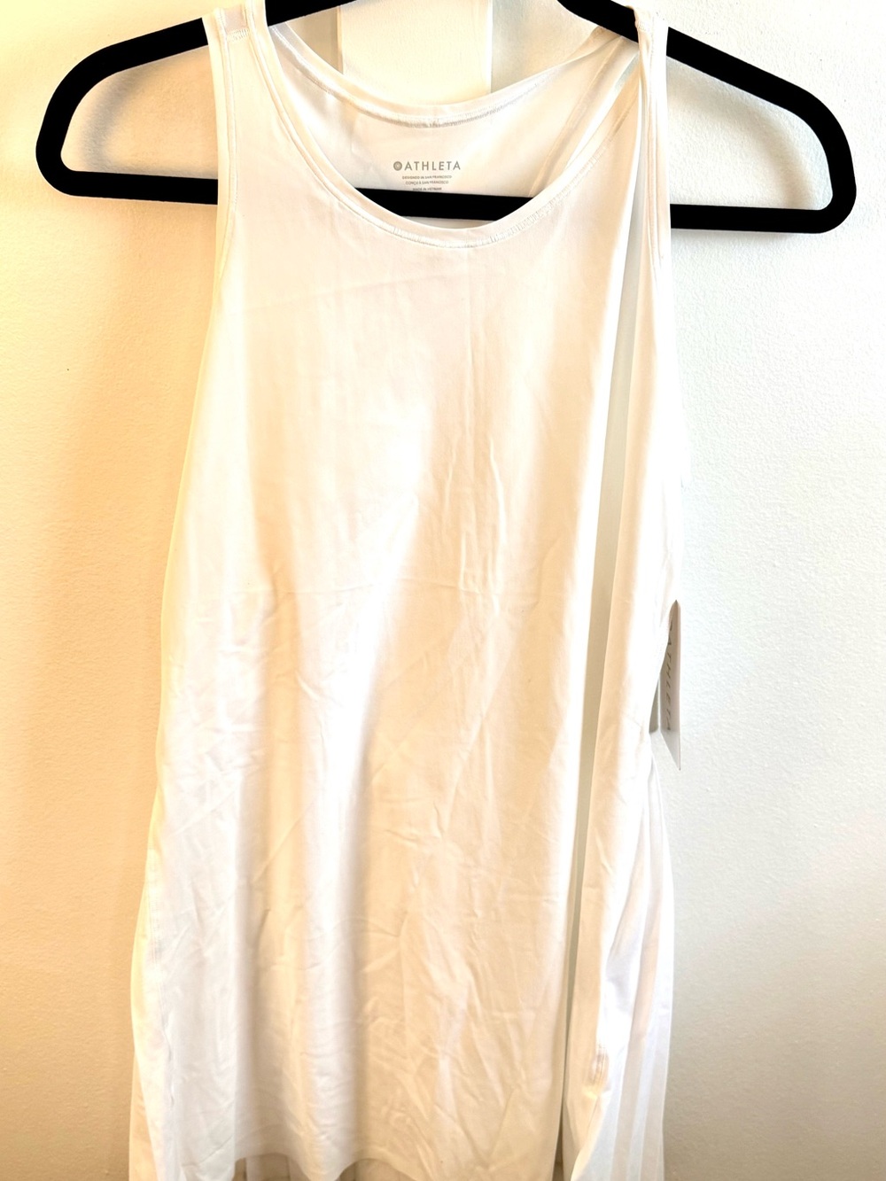 Athleta White Performance Scoop Neck Tank with Racerback Tennis Dress with Plead